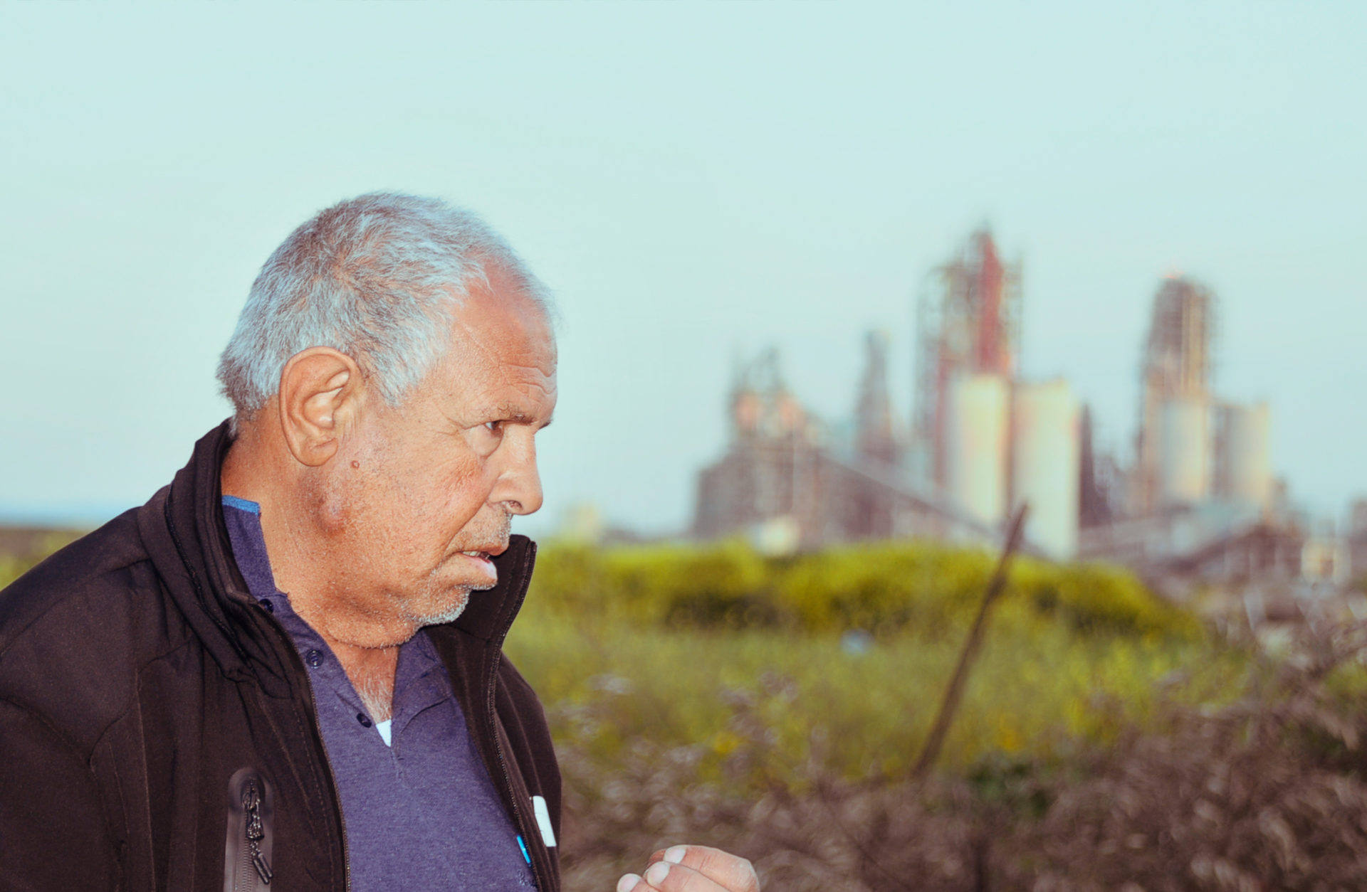 "פעם המפעל היה רעיל יותר". נאפז וחידי (צילום: יעל געתון)