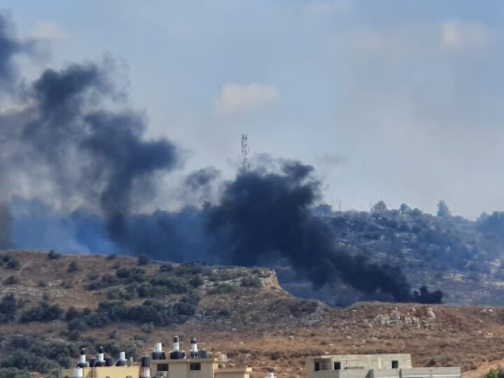 שריפת פסולת בשטח הרשות הפלסטינית (צילום: אזרחים למען אוויר נקי)