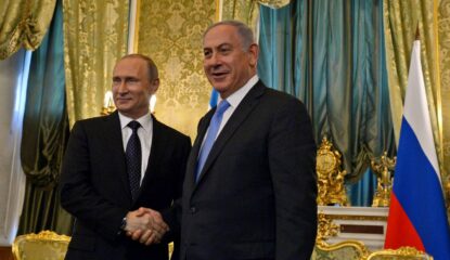 ראש הממשלה בנימין נתניהו עם שליט רוסיה, ולדימיר פוטין, ב-2016 (צילום: חיים צח, לע"מ)