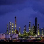 מבט על בתי הזיקוק במפרץ חיפה, 2017 (צילום: יניב נדב, פלאש 90)