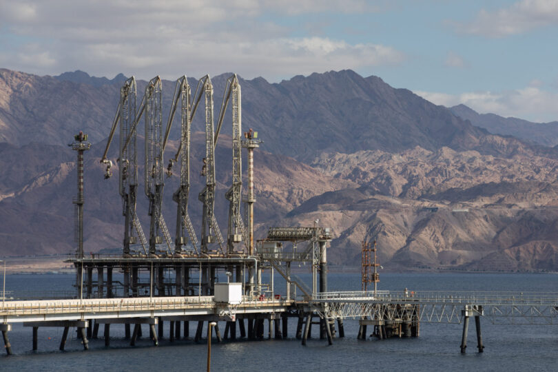 מבט על מסוף הדלקים של קצא"א במפרץ אילת, 2022 (צילום: נעם ריבקין-פנטון, פלאש 90)