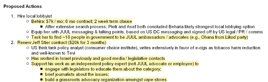 תכתובת על דרישות הריטיינר של הלוביסטית בהירה ברדוגו (מתוך מסמכי ג'ול)