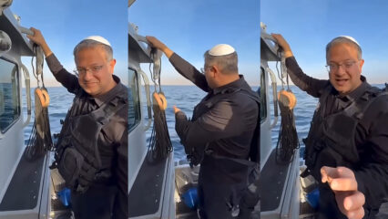 השר איתמר בן-גביר, באחד מתוך שני הסרטונים שיו"ר ועדת הבחירות המרכזית הורה להסיר מהרשת (צילומי מסך מתוך ערוץ היוטיוב של עוצמה יהודית)