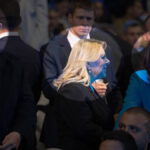 רגב ובני הזוג נתניהו בטקס הדלקת המשואות ב-2023 (צילום: יונתן זינדל, פלאש 90)