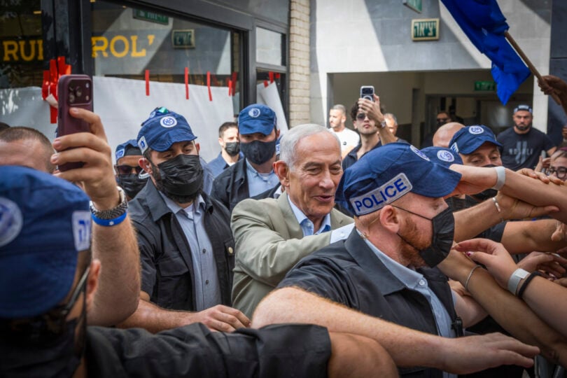 רה"מ הנאשם בנימין נתניהו באירוע בחירות, אשדוד, 29.6.26 (צילום: לירון מולדובן)